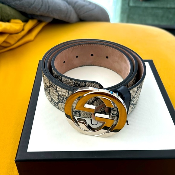 Gucci GG belt 💙🩶💙🩶EUC with box and dust bag - Picture 1 of 11
